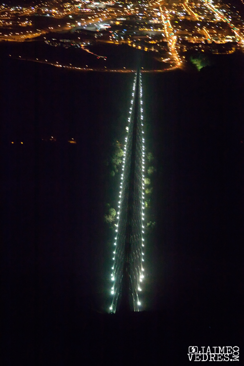 Lit High Level Bridge Aerial 