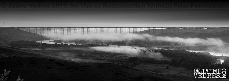 Highlevel Bridge Lethbridge, Fog
