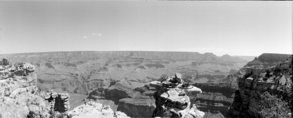 Panoramic of the Grand Canyon shot on widelux.