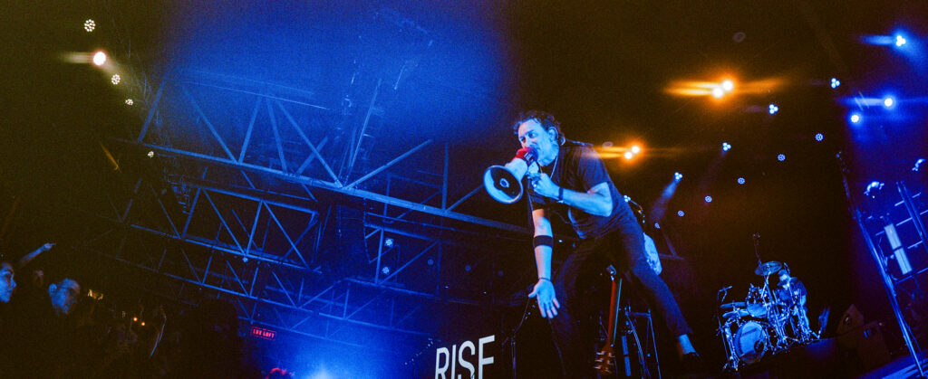 Concert photo shot on a Widelux camera. 